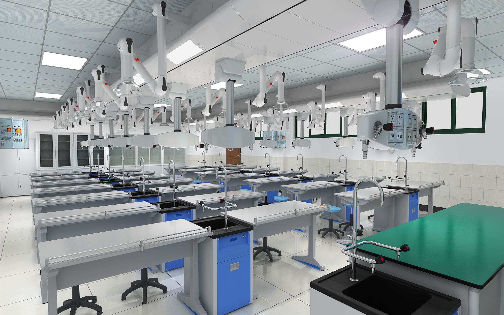 化學(xué)吊裝實驗室 ☆臺面：陶瓷    ☆結(jié)構(gòu)